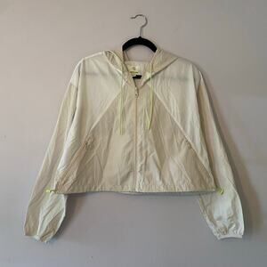 Offline Aerie Cream Cropped Windbreaker Jacket Transitional Women's size Small